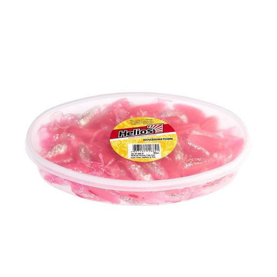 Лягушка несъедоб. Helios Frog 2,56&quot;/6,5 см Silver Sparkles &amp; Pink 100шт. (HS-21- 035-N)