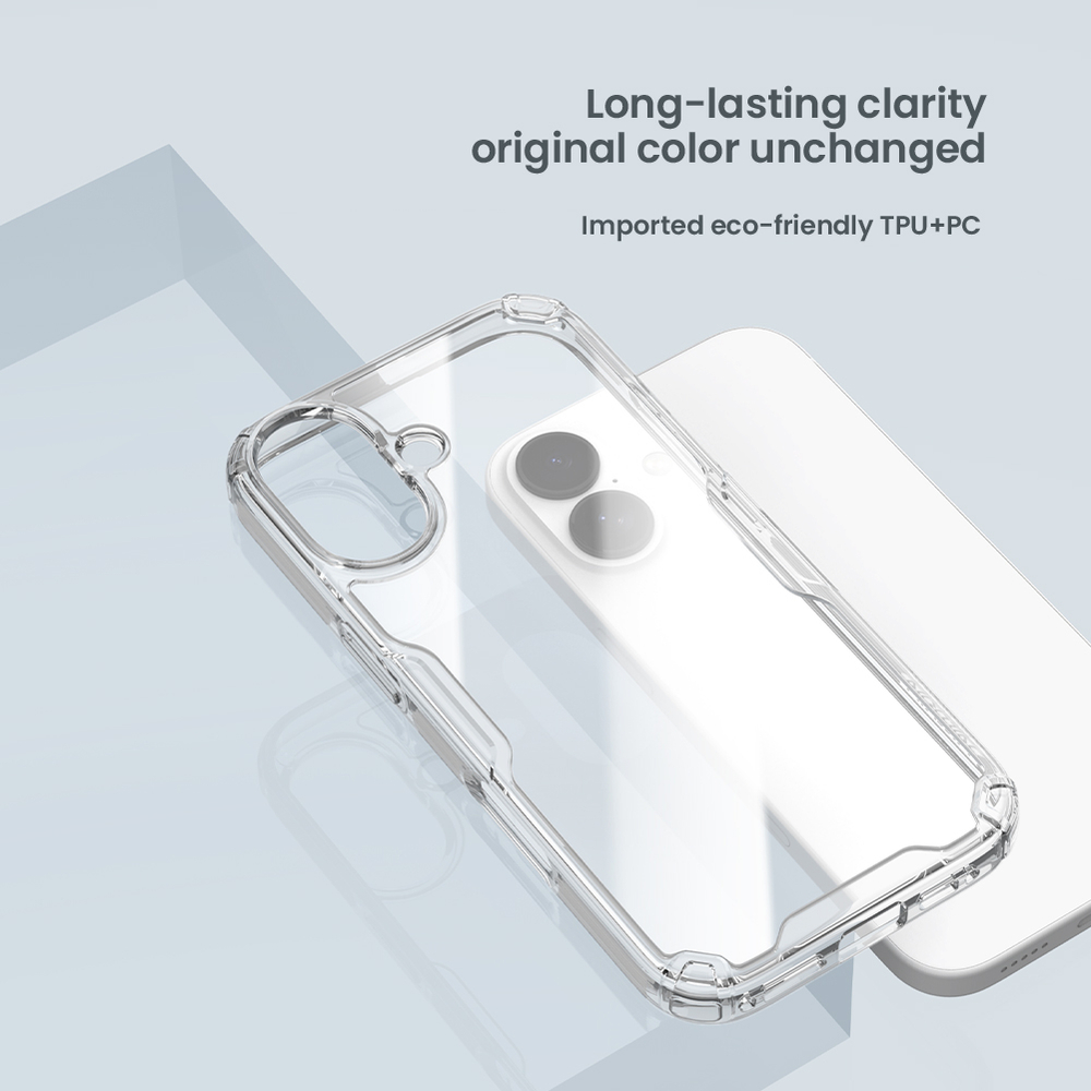 Прозрачный усиленный чехол для смартфона iPhone 17, серия Nature TPU Pro от Nillkin