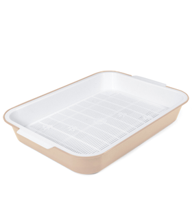 Туалет для кошек с сеткой "Эстет", бежевый, 380*280*62мм, Gamma