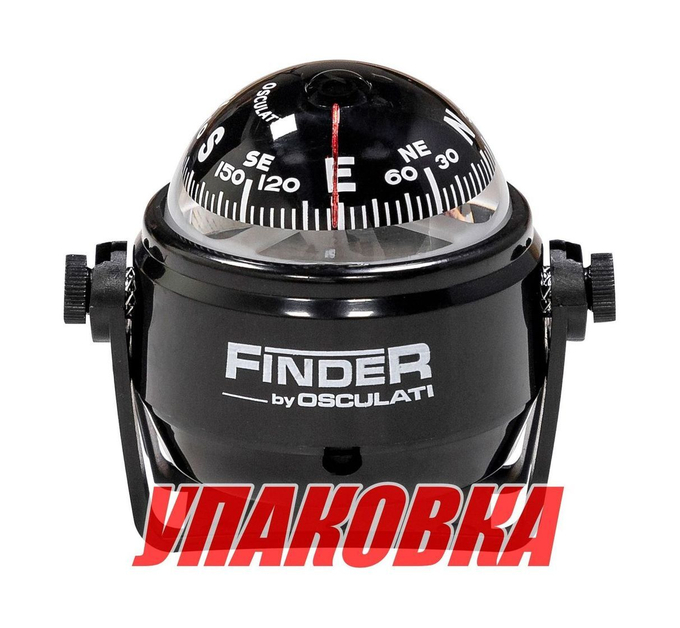 Компас FINDER размер 2" (50 мм), черный (упаковка из 4 шт.)