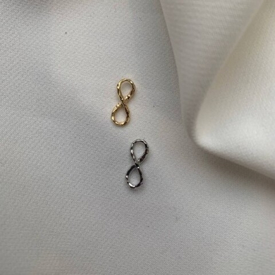 050-з Ювелирный элемент "Бесконечность" 10мм, позолота