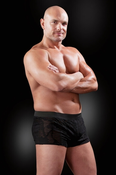 Ажурные боксеры See-Thru Boxer черные, 2XL/3XL (Цвет: черный)