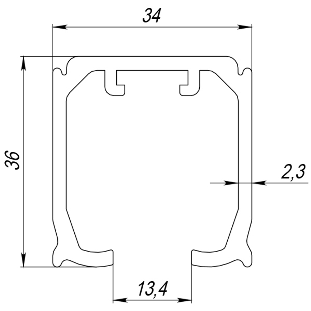 Верхняя направляющая Comfort-PRO 80/2,3/2000 track (2 м)