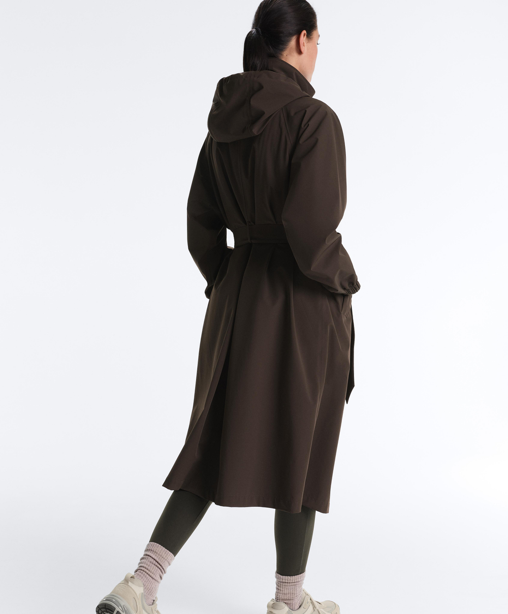 Oysho Ультралегкий плащ с водонепроницаемостью 10 000 мм, коричневый