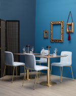 Стул с обивкой Scab Design Alice Pop, золотой, голубой