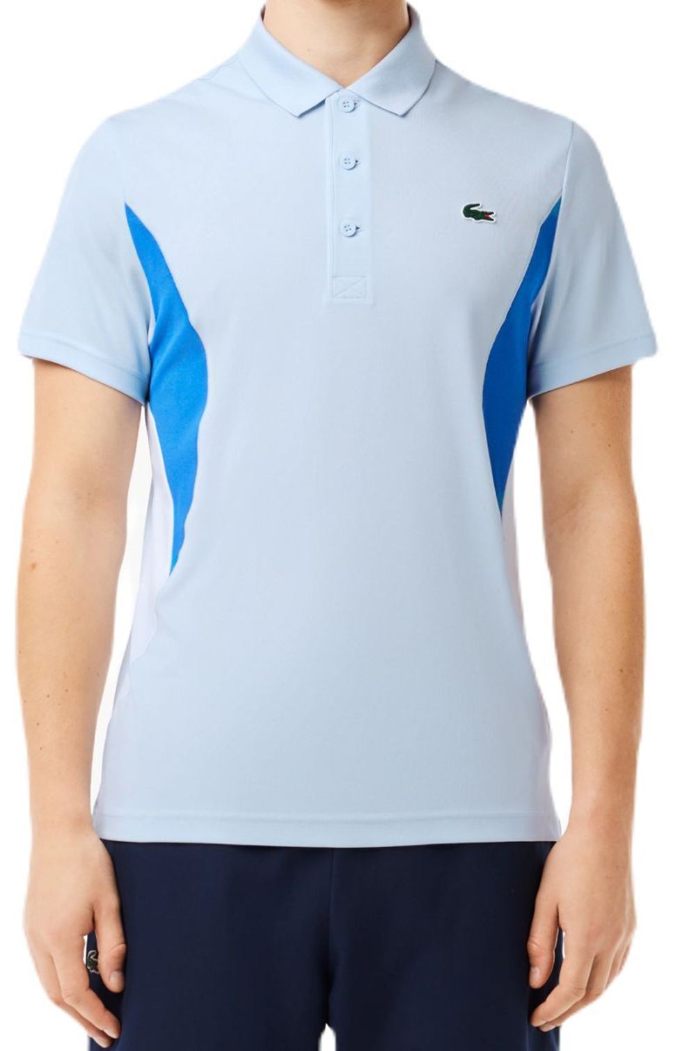 Мужское теннисное поло Lacoste Tennis x Novak Djokovic Ultra-Dry Polo - Бирюзовый