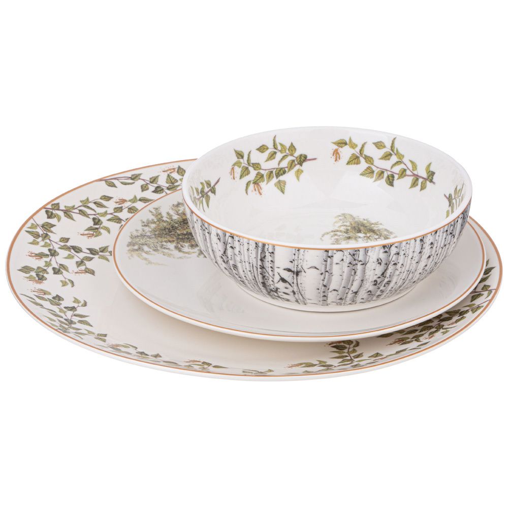 НАБОР ПОСУДЫ ОБЕДЕННЫЙ LEFARD "БЕРЕЗКИ" НА 4 ПЕР. 12 ПР. (КОР=2НАБ.)