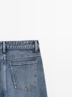 Massimo Dutti Джинсы со средней посадкой и широкими штанинами, голубой