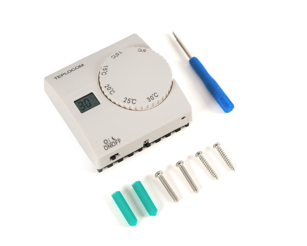 Термостат комнатный, проводной, Teplocom TS-2AA/8A, Бастион 911