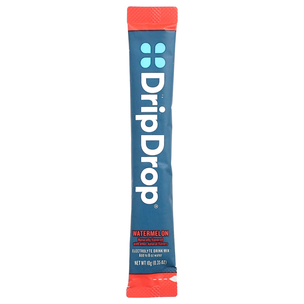 DripDrop, Electrolyte Drink Mix, Watermelon, 8 Sticks, 0.35 oz (10 g) Each