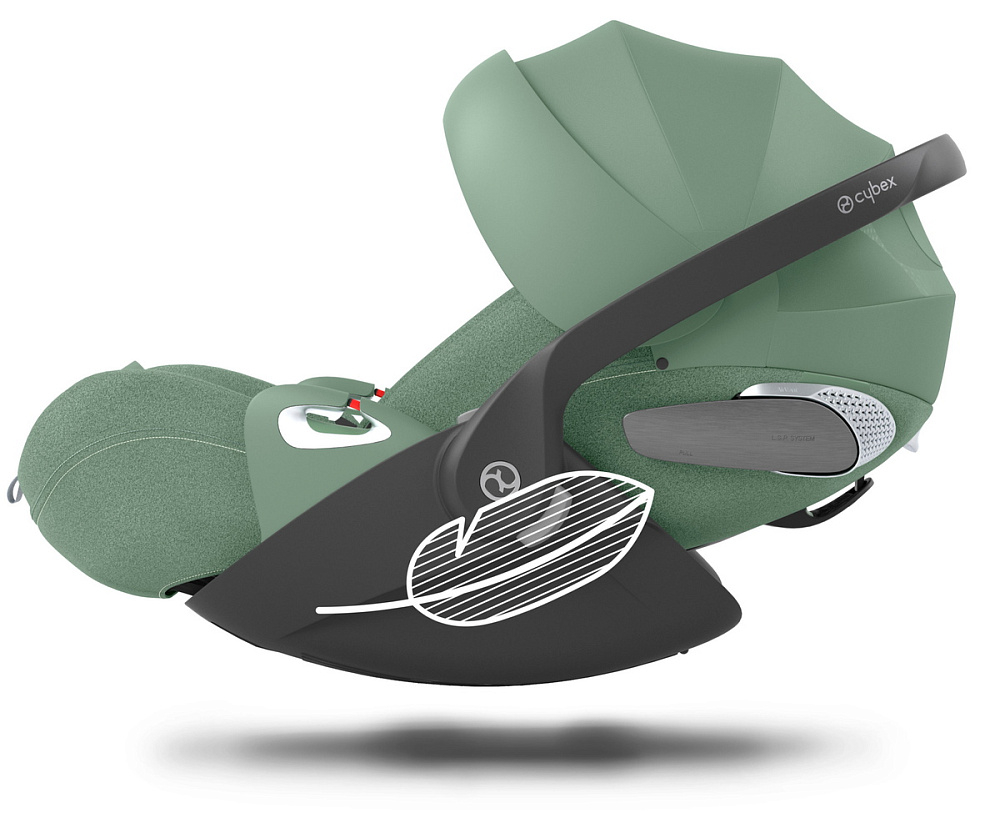 Коляска Cybex Priam IV Rosegold complete Cloud T Leaf Green Plus Base T 3 в 1 Sepia Black