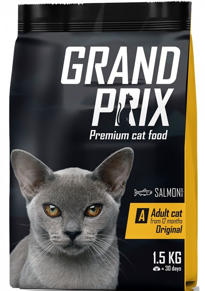 GRAND PRIX. Сухой корм с лососем для кошек 1,5 кг GRAND PRIX. Сухой корм с лососем для кошек 1,5 кг