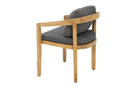 Кресло обеденное из тика Joygarden ВЕНТО, Natural Teak, серый