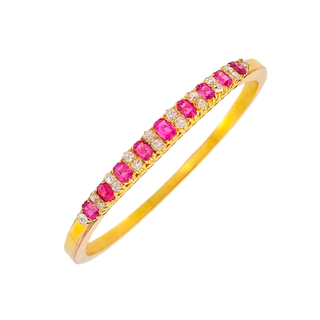 Золотой браслет с рубинами и бриллиантами