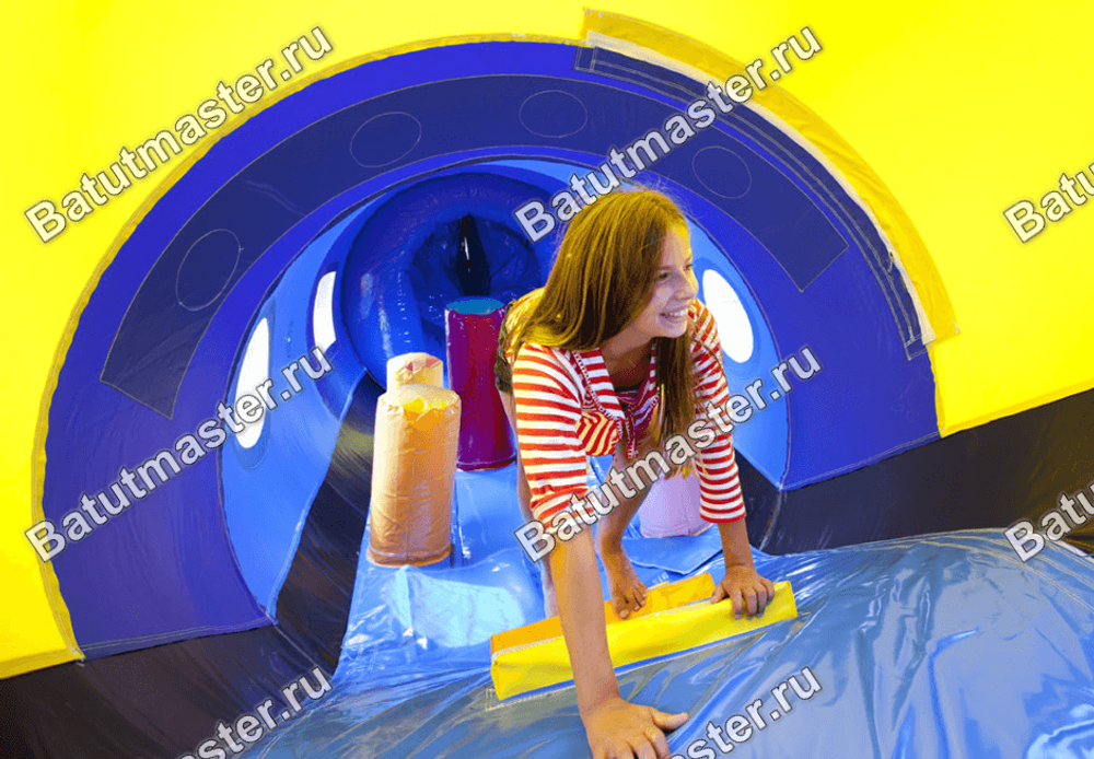 Коммерческий надувной батут "Тоннель гусеница"