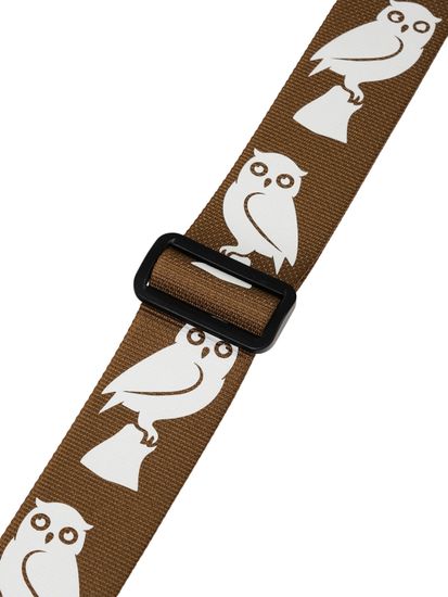 MZ-RG-5ApOwlH Ремень для гитары, хаки, аппликация Сова, MEZZO