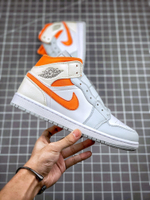 AIR JORDAN 1 MID STARFISH WHITE/STARFISH/PURE PLATINUM/SAIL