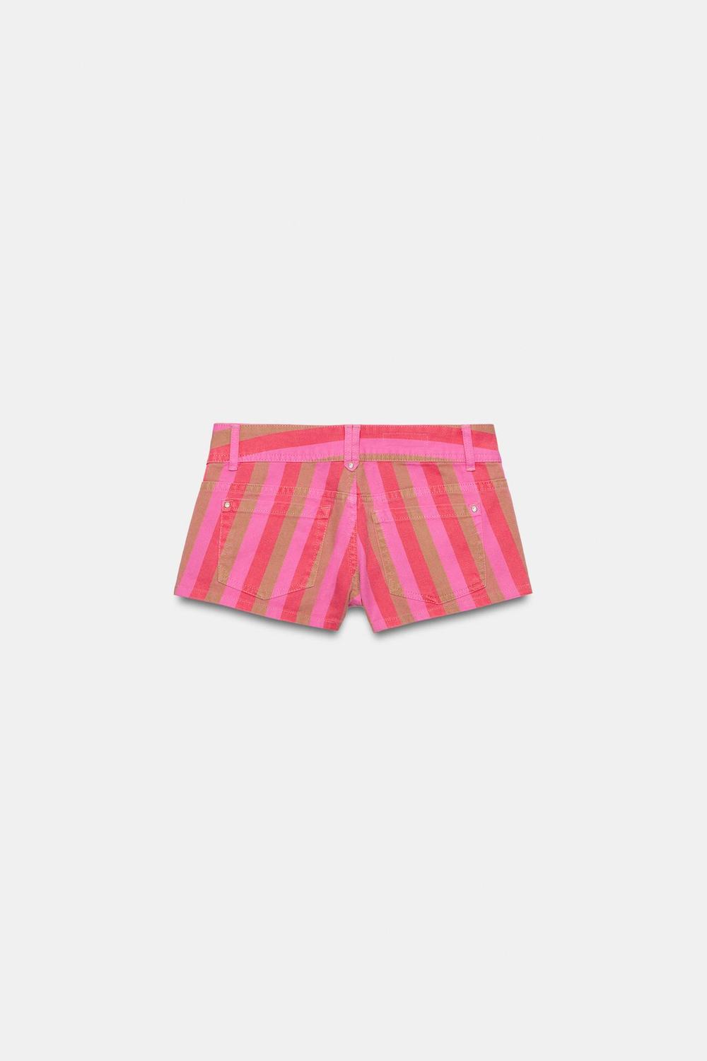 ZARA ДЖИНСОВЫЕ МИНИ-ШОРТЫ TRF В ПОЛОСКУ, ПОЛОСКИ