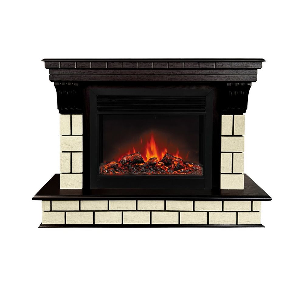 Электрокамин RealFlame Castle 26 AO античный дуб с очагом Moonblaze Black