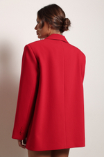 Жакет двубортный красный