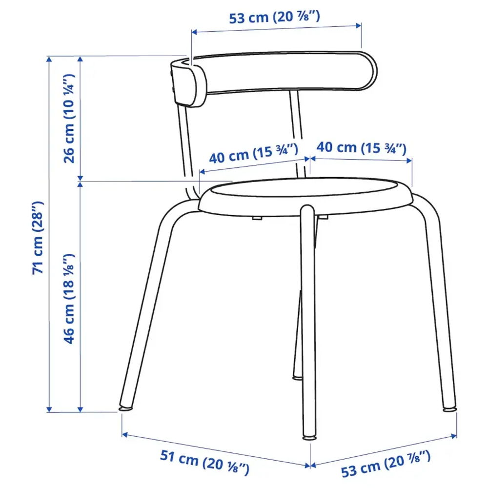 Деревянный стул - YNGVAR IKEA/ ИНГВАР ИКЕА, 71х53х51 см, черный