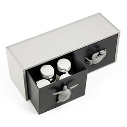 Набор для хранения Qualy Ocean 2 в 1 ql10396-dk-gy