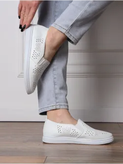 Мокасины летние с перфорацией