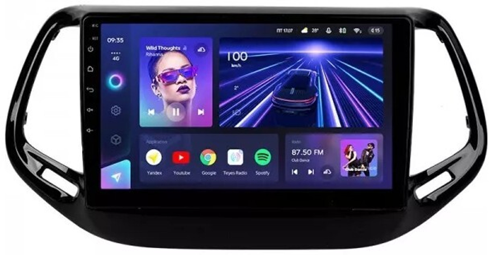 Магнитола для Jeep Compass 2 2016-2022 - Teyes CC3 Android 10, ТОП процессор, 4/32 Гб, CarPlay, SIM-слот