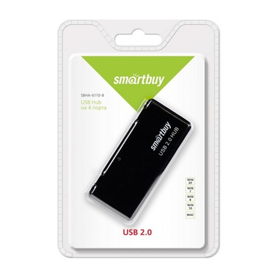 USB-разветвитель SmartBuy SBHA-6110-K 4USB на USB черный