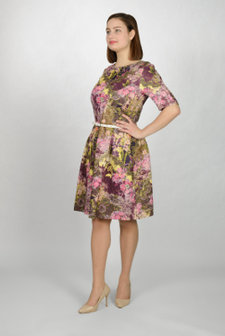 Нарядное платье 1185АН, Фиол-зеленый #254ФЗ051185АН