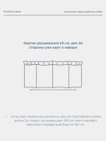 Бортик плоский 180+60 см. Белые