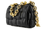 Bottega Veneta Chain Cassette Gold tone Crossbody Bag Black