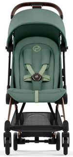 Коляска Cybex Coya Rosegold Frame Aton B2 i-Size Steel Grey Leaf Green с дождевиком и бампером