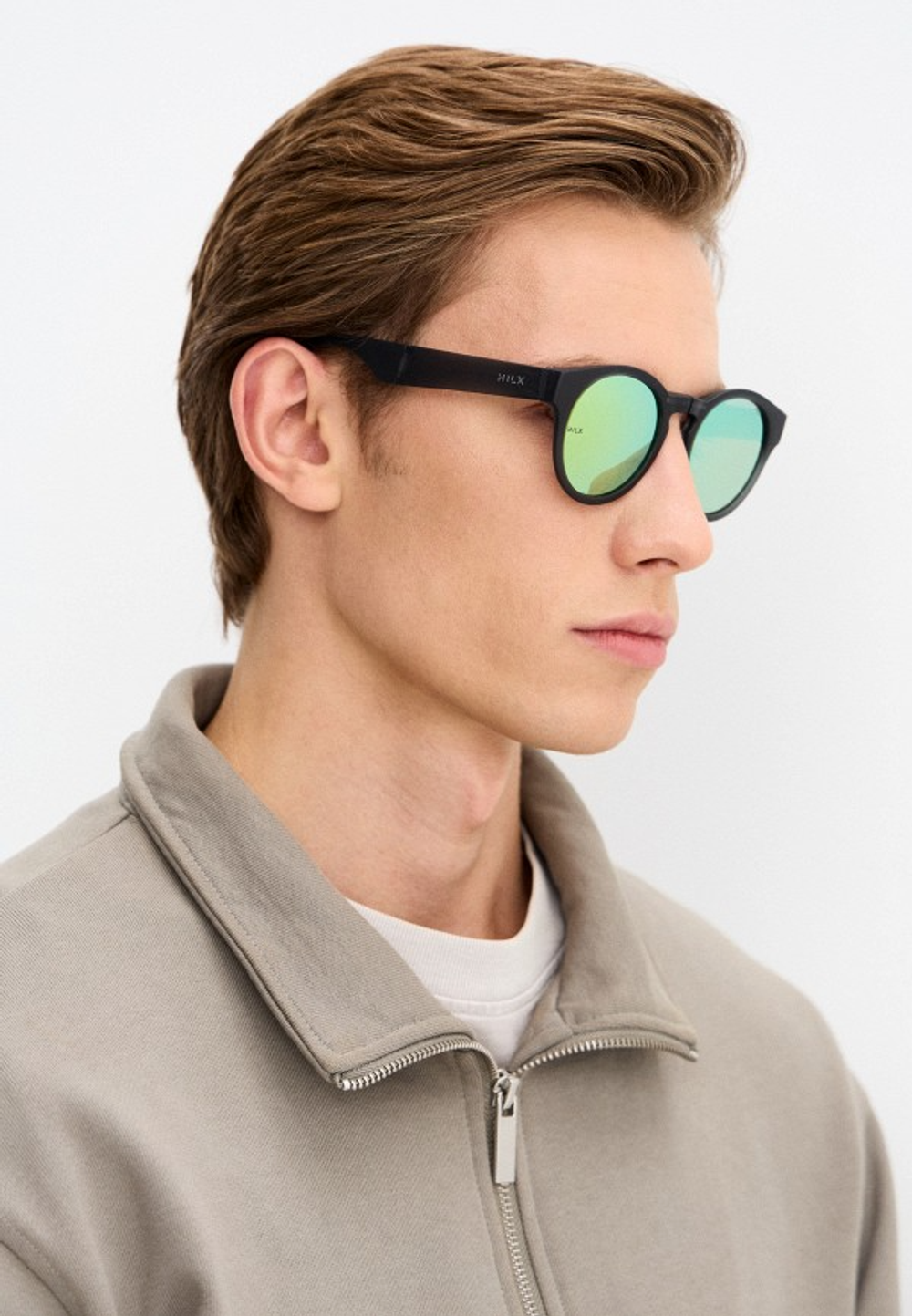 Спортивные очки HILX Switch Blade Matt Transparent Light Grey / Yellow Polarized Lens