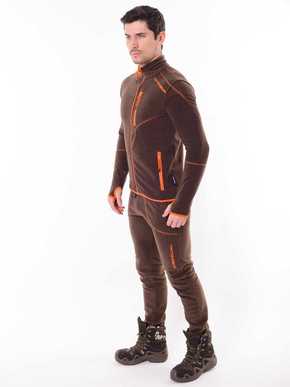 Демисезонный мужской костюм Triton Gear Rich Рич (Флис) Коричневый