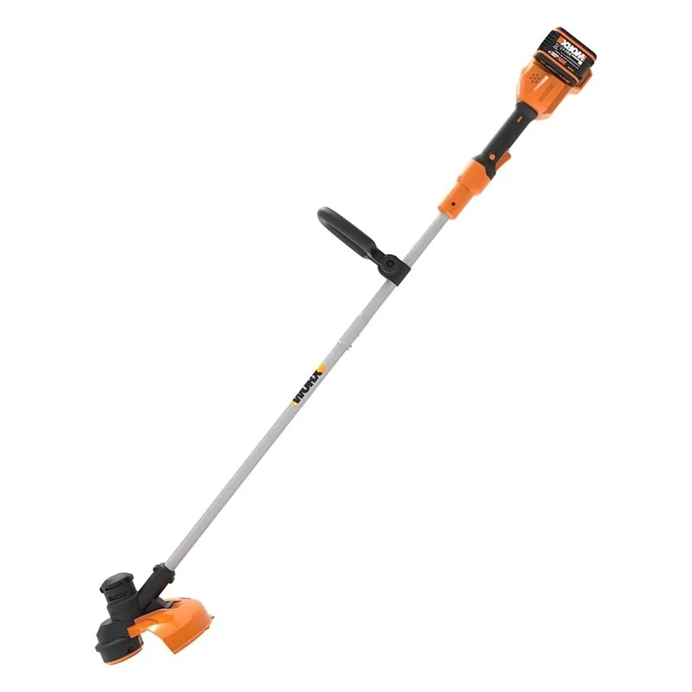Триммер аккумуляторный WORX WG183E 40В (2 x 2 Ач, ЗУ) захват 330 мм, 2.9 кг