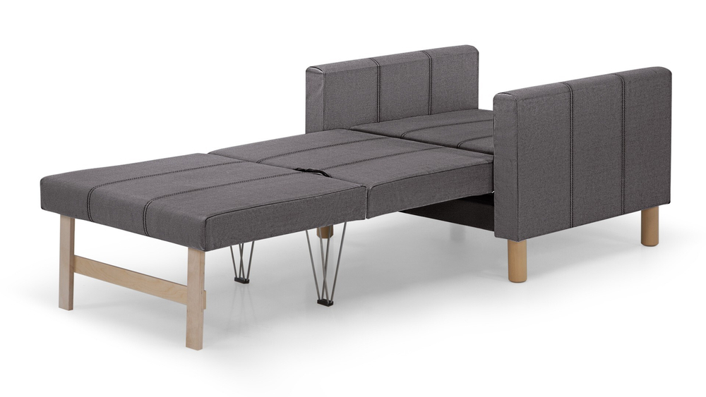 Кресло-кровать Уют Лайт Velutto 19 95*84*82 см, серо-красный Велютто Выкатной Фиеста