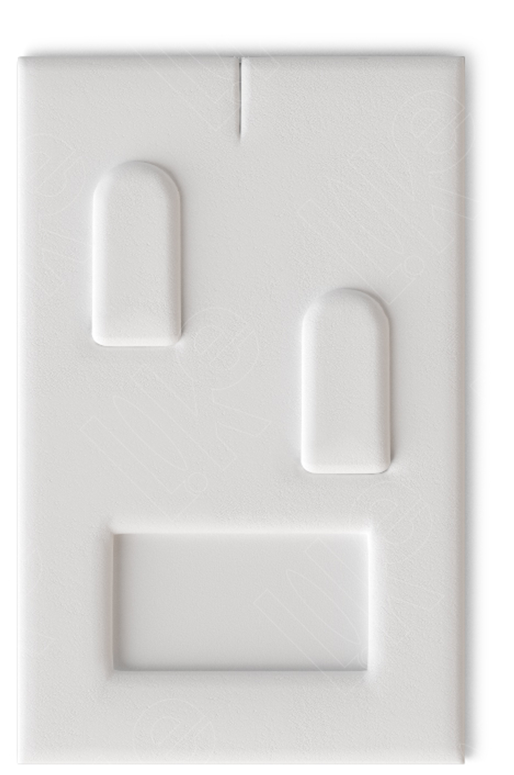 Вкладыш 13/наклонный/для 2 колец/2 вертикальных язычка/окошко для бирки/прорезь для нитки