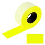 Этикет-лента 26*16мм прямоугольная, желтая, КОМПЛЕКТ 5 рулонов по 800 шт., BRAUBERG, 128458