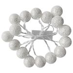 Электрогирлянда-нить комнатная "Шарики" 1,8 м, 16 LED, серебро, тёплый белый, батарейки, ЗОЛОТАЯ СКАЗКА, 592559