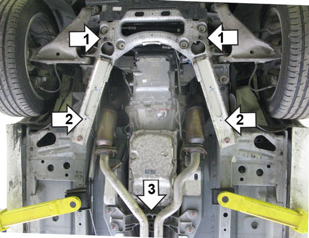 Защита картера Двигателя, КПП. 5 мм, Алюминий. для Cadillac CTS 2008-2014 MOTODOR.33504