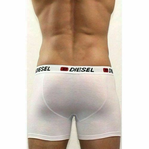 Мужские трусы боксеры завышенные белые Diesel White