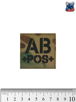 Шеврон SSO Группа крови AB+ светоотражающий кордура 5 см. Мультикам
