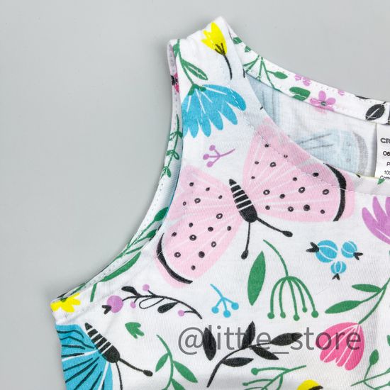 Платье "Бабочки в саду" хлопковое, Белое