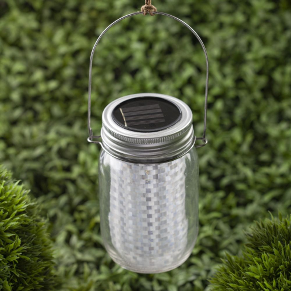 Светильник уличный ЭРА SL-GL14-JAR-2 на солнечной батарее стекло металл прозрачный 13,5 см | Садовые декоративные светильники