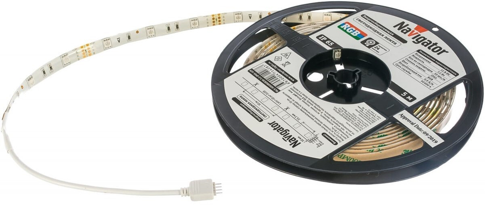 Лента светодиодная  Navigator NLS-5050RGB30-7.2-IP65-12V