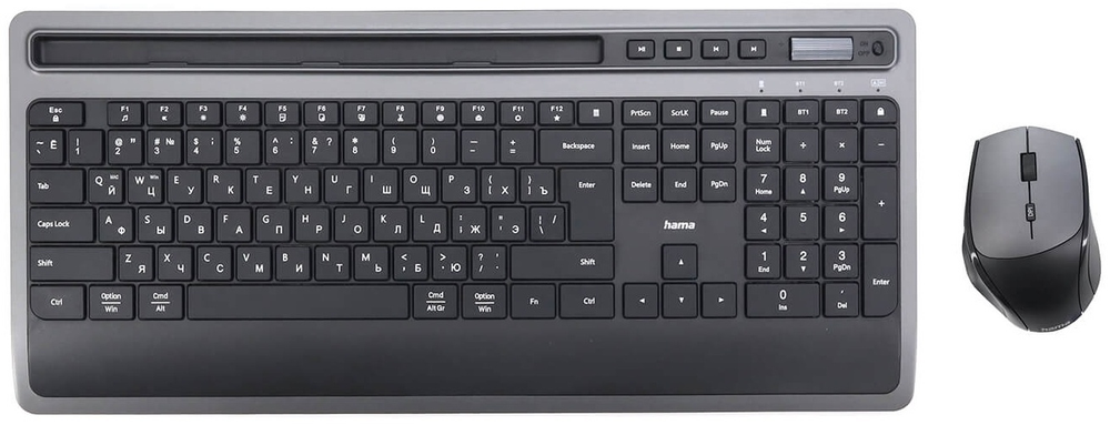 Клавиатура Hama KMW-600 PLUS серый