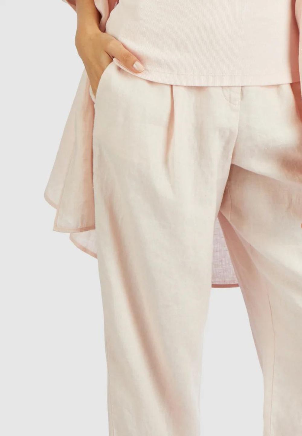 Брюки MARC AUREL 91694 пудра лен