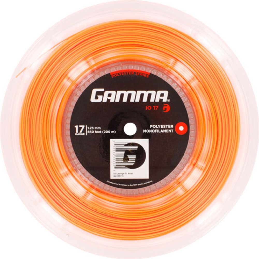 Струны теннисные Gamma iO (200 m) - orange