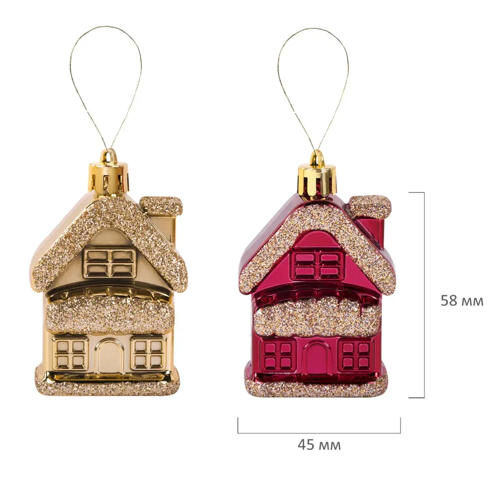 Шары ёлочные НАБОР 53 предмета, "Gold Wine", бордовый/золото, пластик, ЗОЛОТАЯ СКАЗКА, 592182